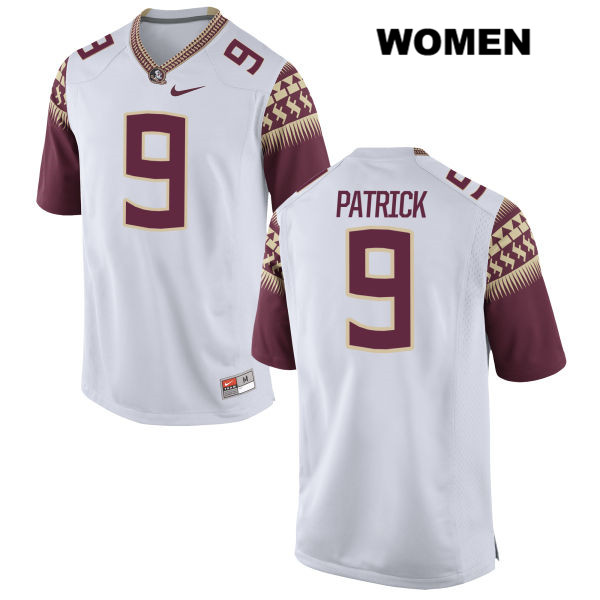 Women's NCAA Nike Florida State Seminoles #9 Jacques Patrick College White Stitched Authentic Football Jersey MDU6469ZC